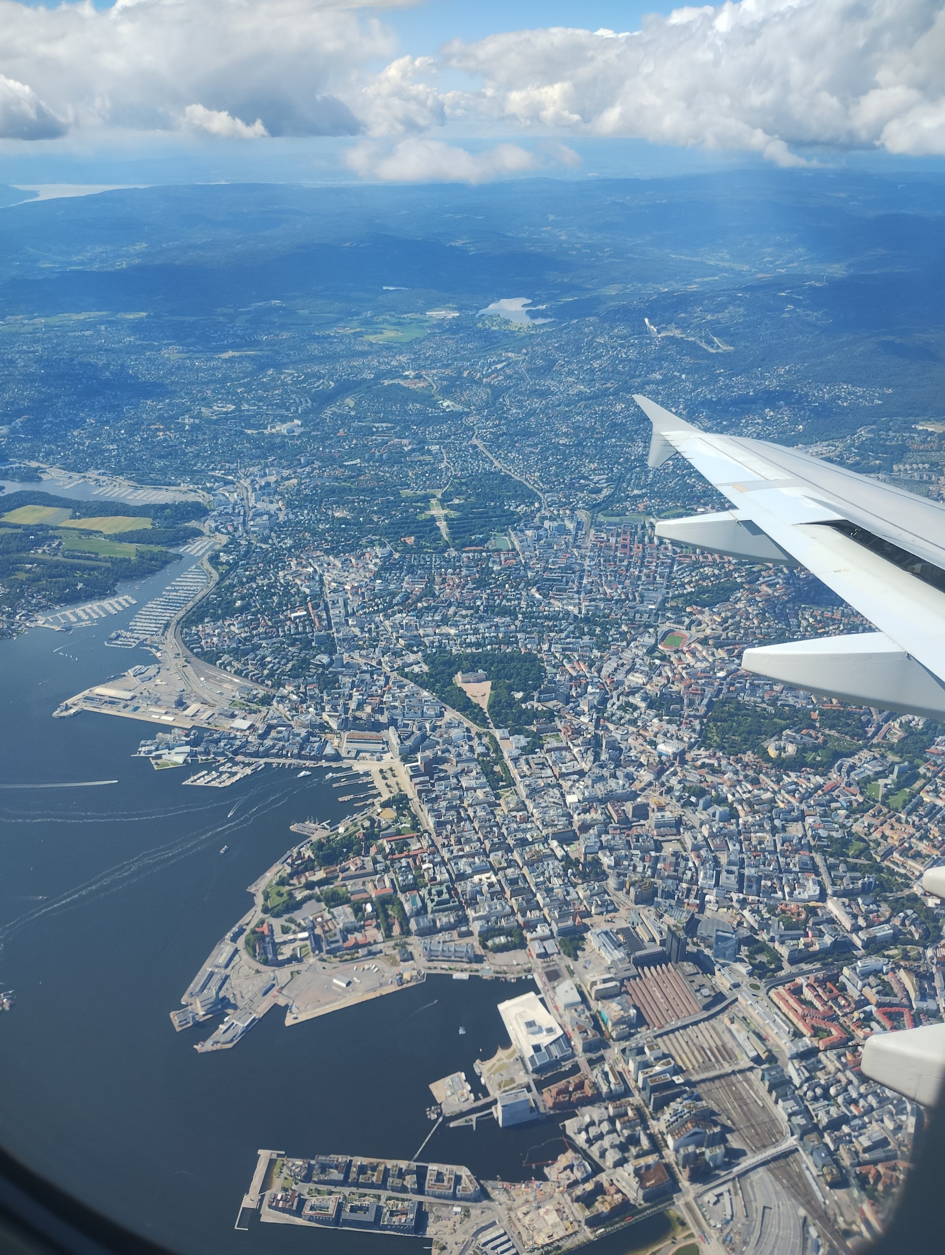 Imagem aérea da cidade de Oslo, Noruega.